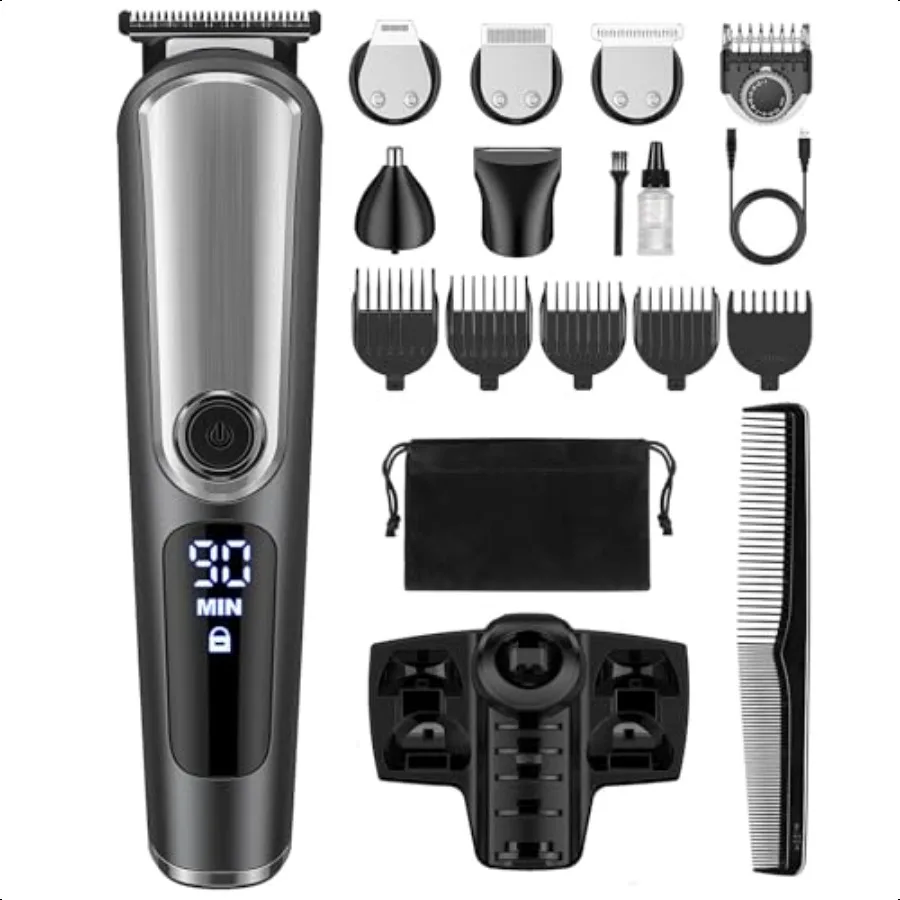 

Beard Trimmer for Men Electric Razor Shavers for Men Cordl Rechargeable Waterproof Grooming Kit for Shaving Face Mustache Nose