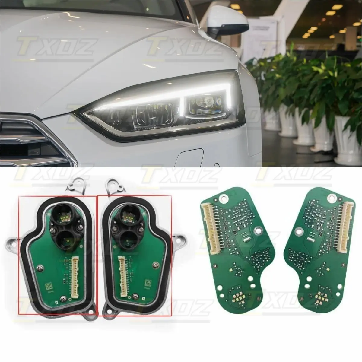 

Светодиодная плата TXDZ DRL для Audi A5 S5 RS5, полная светодиодная фара, модуль поворота дневных ходовых огней 8W6998473A 8W6998474A
