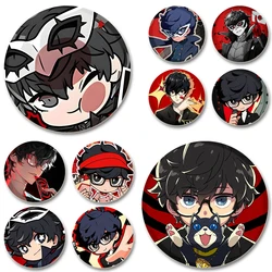 Akira Kurusu Ren Amamiya Game Character Badge Cosplay Cute Cartoon Exquisite Enamel Pins for Backpack Clothes Jewelry Gifts Hat