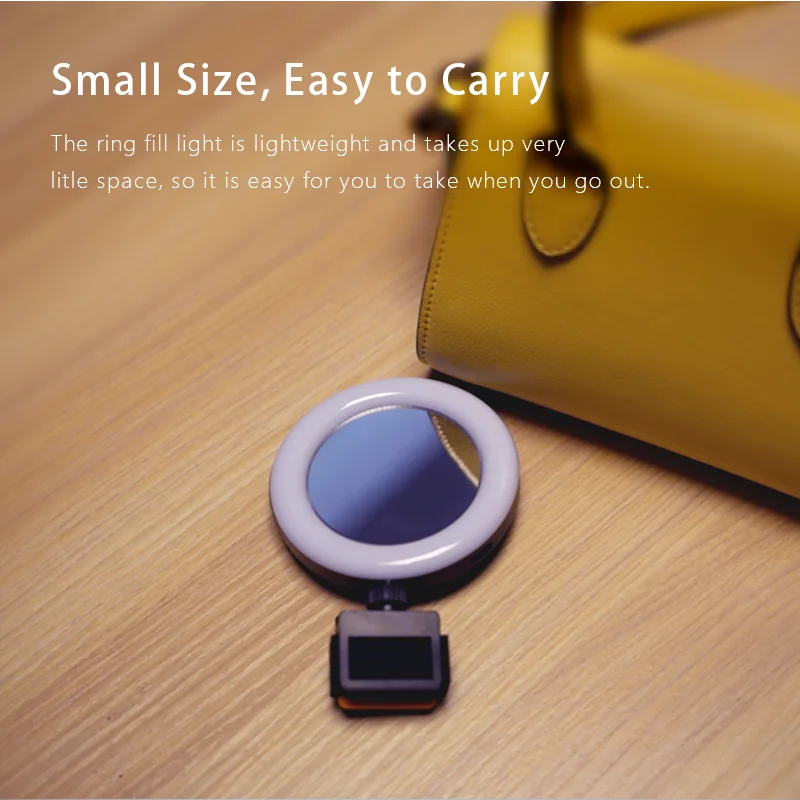 التصوير عكس الضوء LED Selfie مصباح مصمم على شكل حلقة مع مشبك الهاتف USB التوصيل ل Tiktok يوتيوب فيديو لايف ملء مصباح استوديو الصور الخفيفة