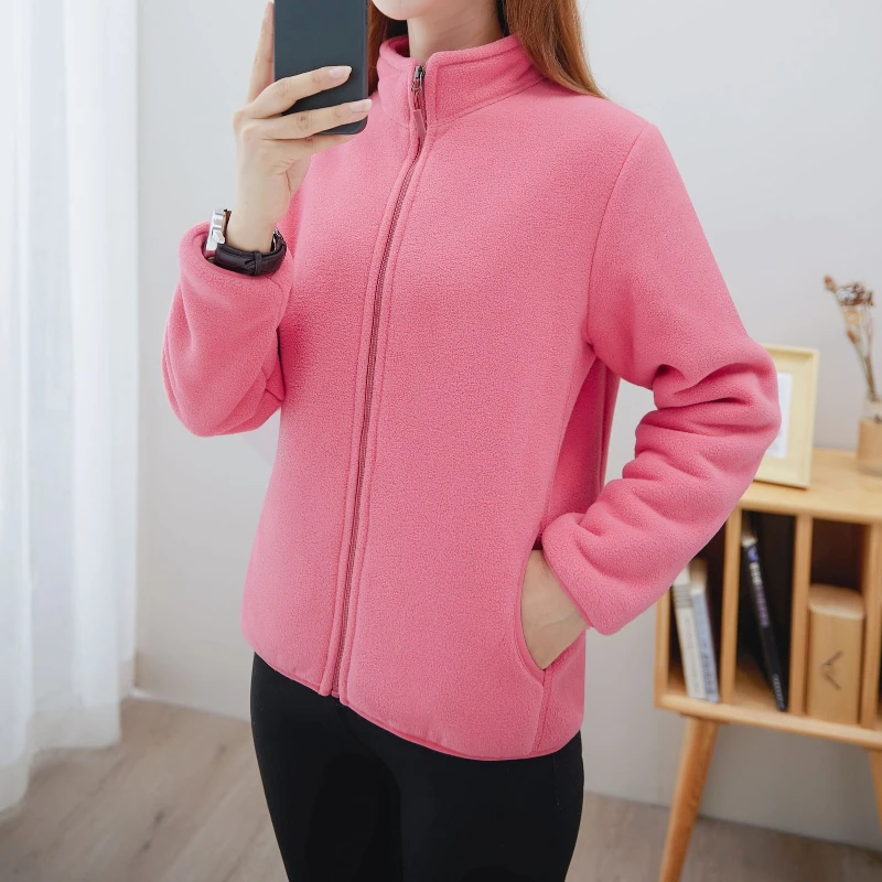 Jacket Women Double-sided Can Be Worn In Autumn and Winter Thickened Double-sided Fleece Polar Fleece Jacket