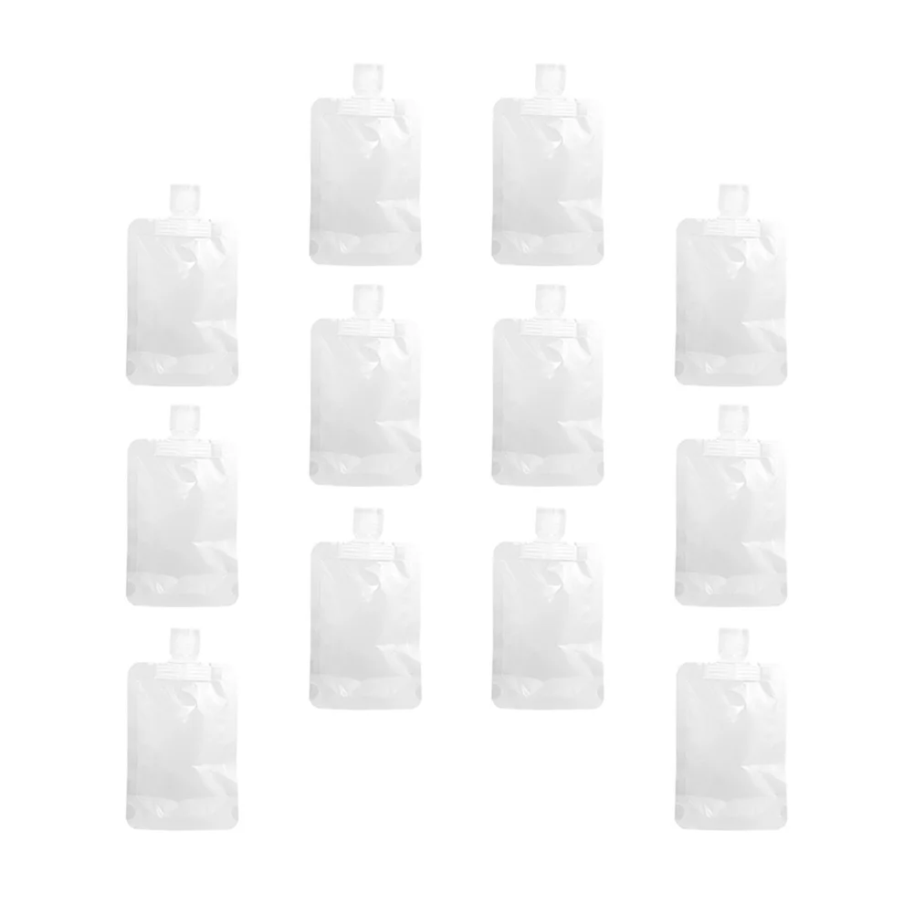 

12Pcs Lotion Pouch Refillable Leakproof Travel Pouch Portable Squeezable Frosted Bag for Shampoo Body Wash Storage