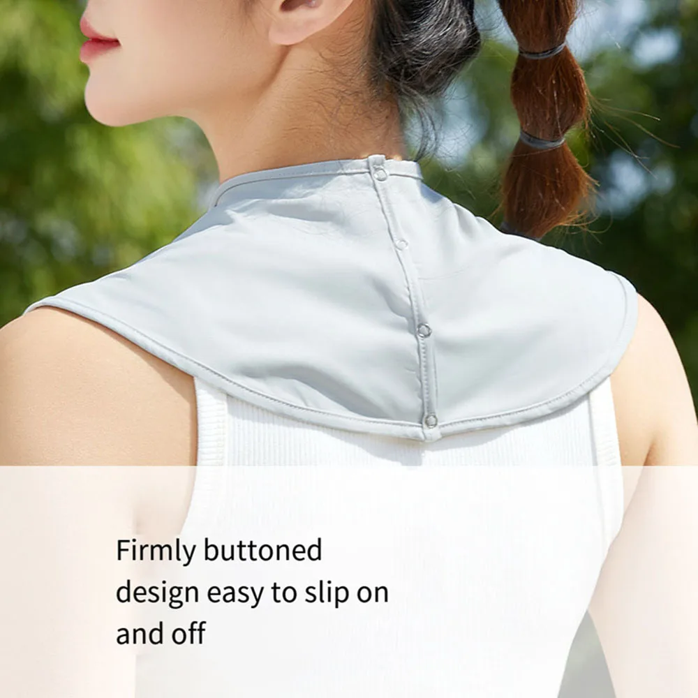 Solid Color Summer High Quality Ice Silk Sun Protection Neck Protection Shawl Women Outdoor Driving Uv Protection Neck Cover