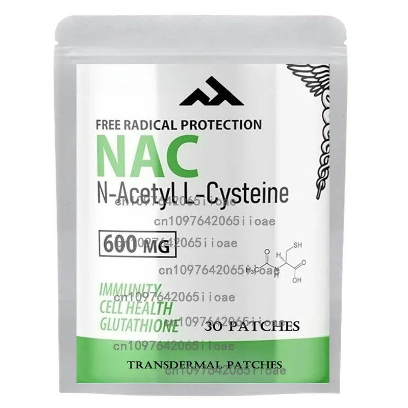 

30-пластыри Nac Transdermal Patches N-ацетиловый артитин с поддержкой кадратина для иммунитета, печени и легких