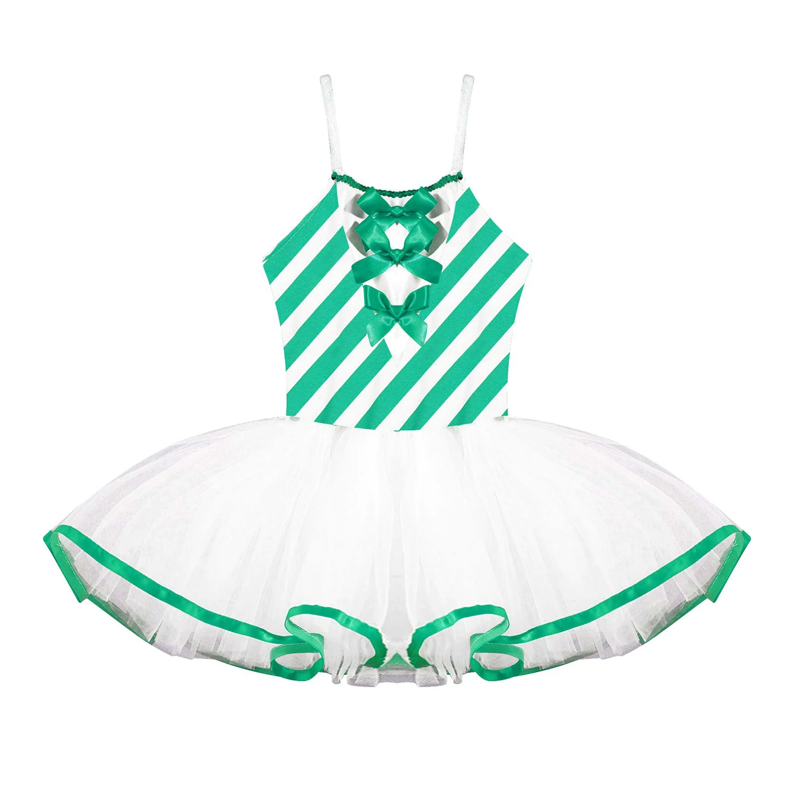 Costume de noël pour filles, robe de danse, de Ballet, de patinage, sans manches, en maille, Tutu, fête à thème, carnaval, vêtements de spectacle