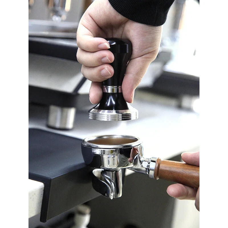 

for Italian coffee powder hammer, black stainless steel compacted, 58mm adjustable height