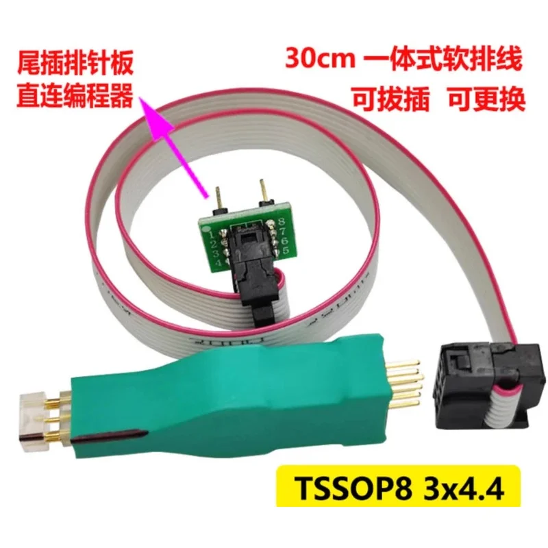 1PCS Tssop8 burning cable probe PCB chip burning test fixture probe download programming