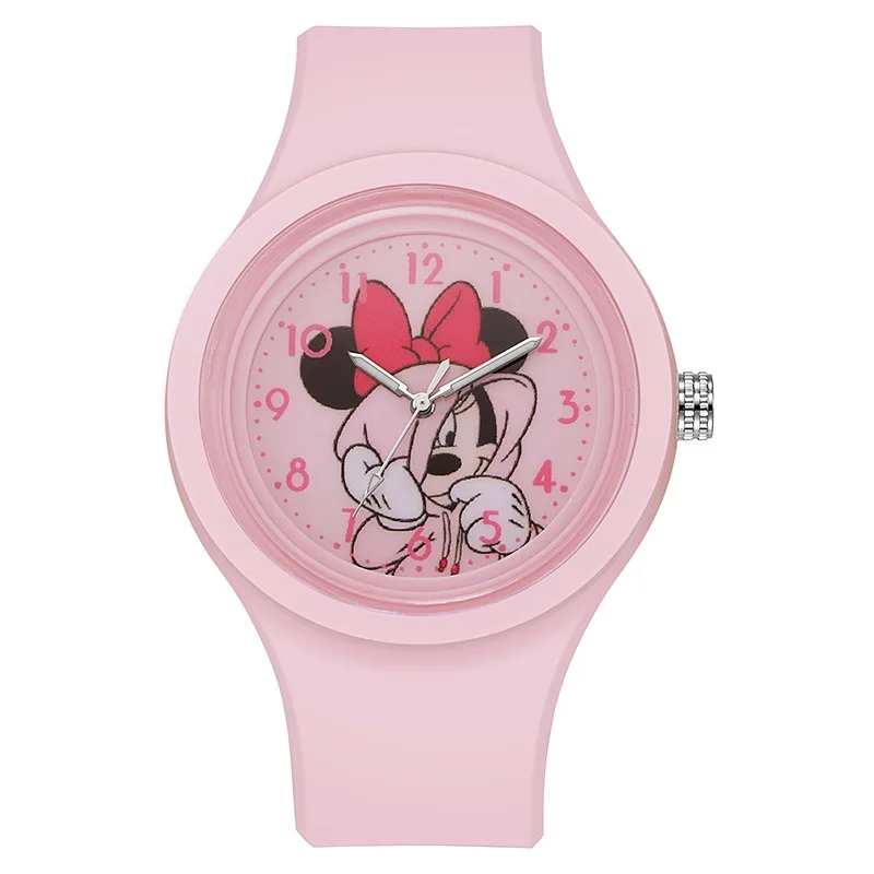 Disney Minnie Mouse Children Watch Mickey Minnie Mouse Anime Figure Watches Children Cartoon Quartz Watches for Girls Gifts