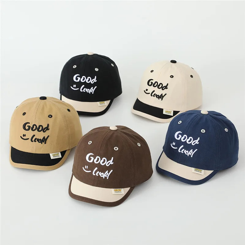 

Cute Letter Embroidered Baby Cap Spring Toddler Boys Girls Cotton Baseball Caps New Kids Adjustable Peaked Hat