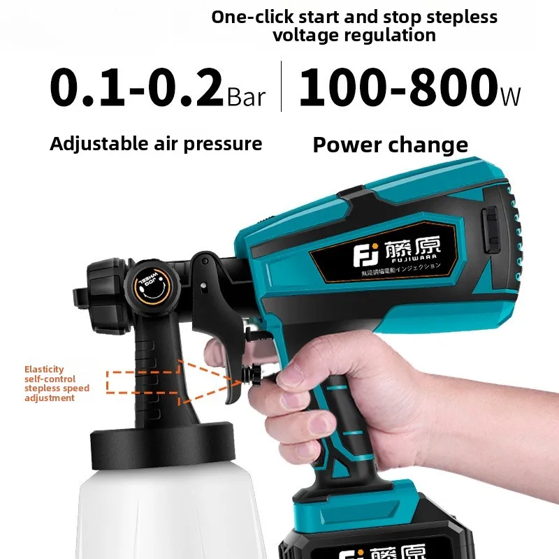 Electric Spray Gun Paint Spray Gun Latex Paint Household Sprayer Lithium Battery Rechargeable Watering Can