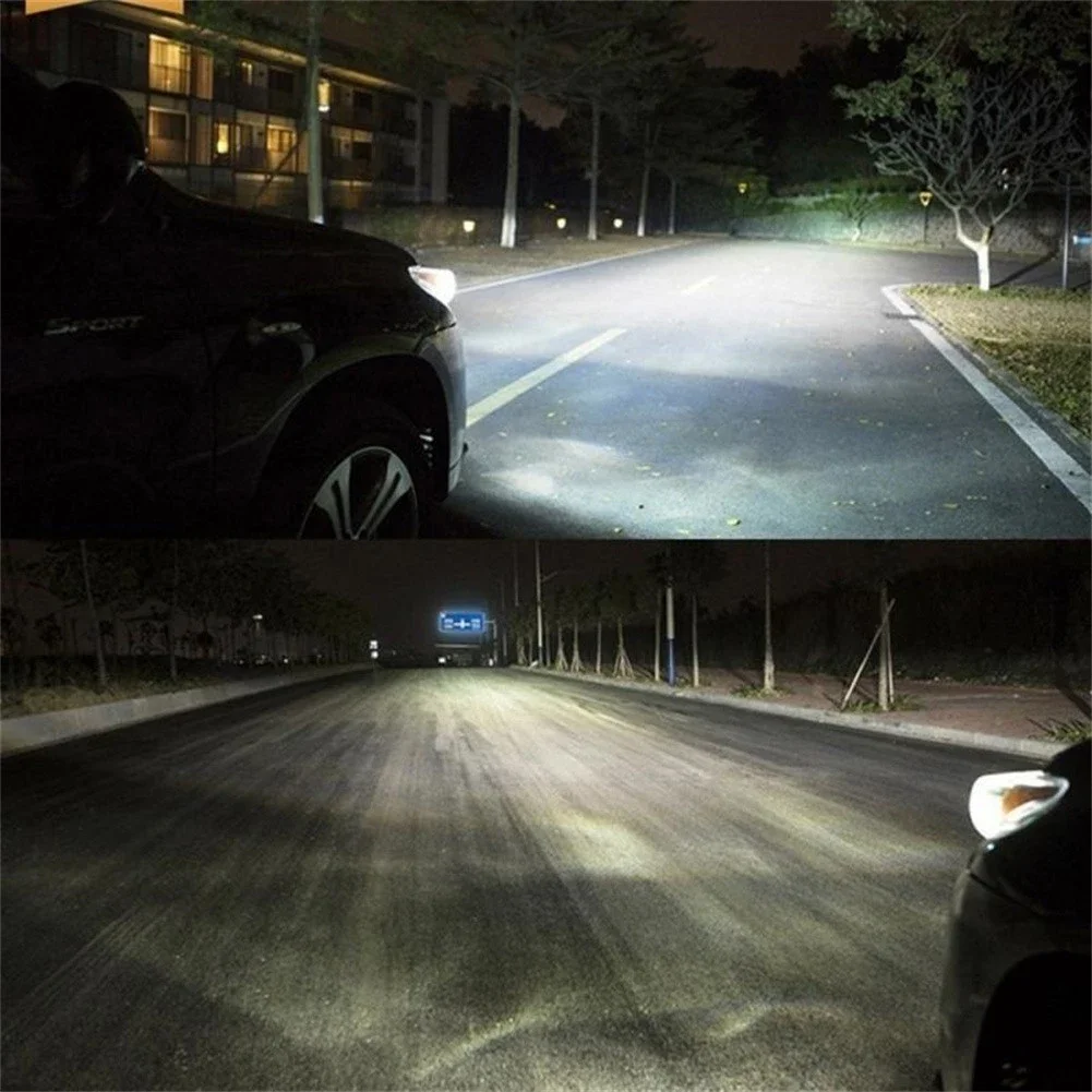 Car Headlights Bulbs Front Right Left 2pcs Set 6000K DC 12V-28V Efficient High Low Beam High Power IP65 Waterproof