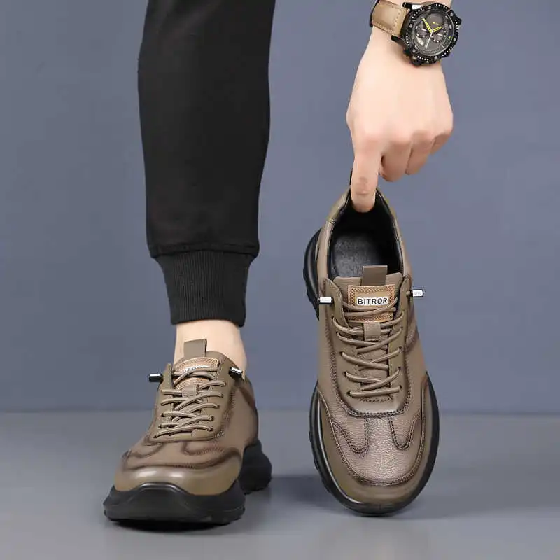 

Обычная кожаная забавная обувь со шнуровкой, повседневные мужские стильные кроссовки Krasovka для мужчин, спортивные кроссовки Teniz