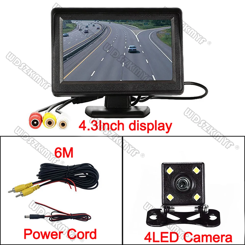 Eenvoudige installatie 4,3 inch of achteruitrijcamera Monitorscherm Achteruitrijcamera voor parkeerplaats Parkeersysteem Camera voor voertuig