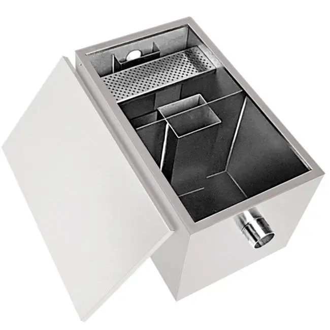 Industrial Stainless Steel Kitchen Oil Water Separator Grease Kitchen Trap Guarantee Hotel Restaurant Project Supplier Factory