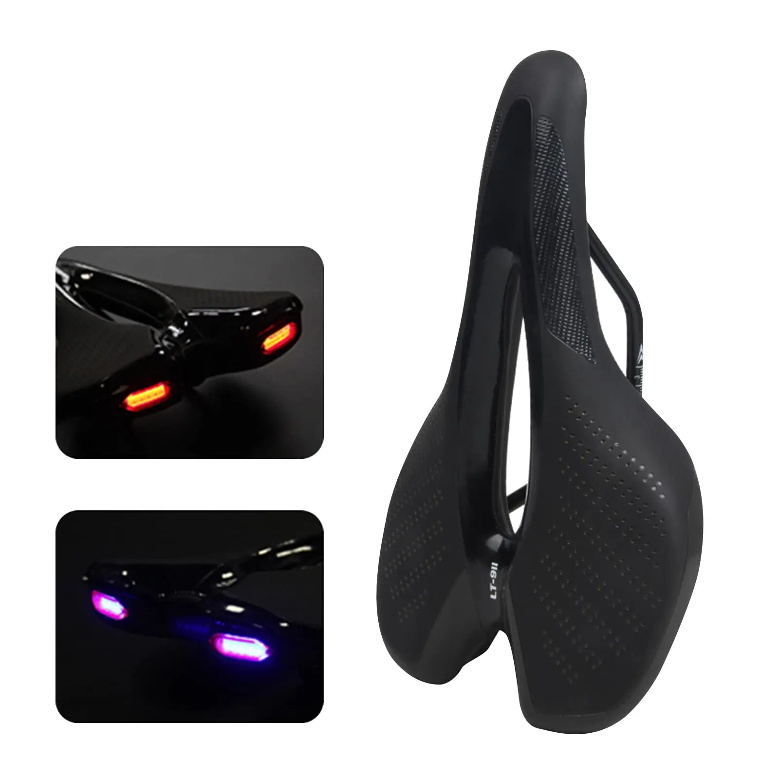 

Bicycle Saddle Mountain Bike Saddle Rear Light USB Rechargeable Rear Light Waterproof and Wear-Resistant Impact Absorption Arch