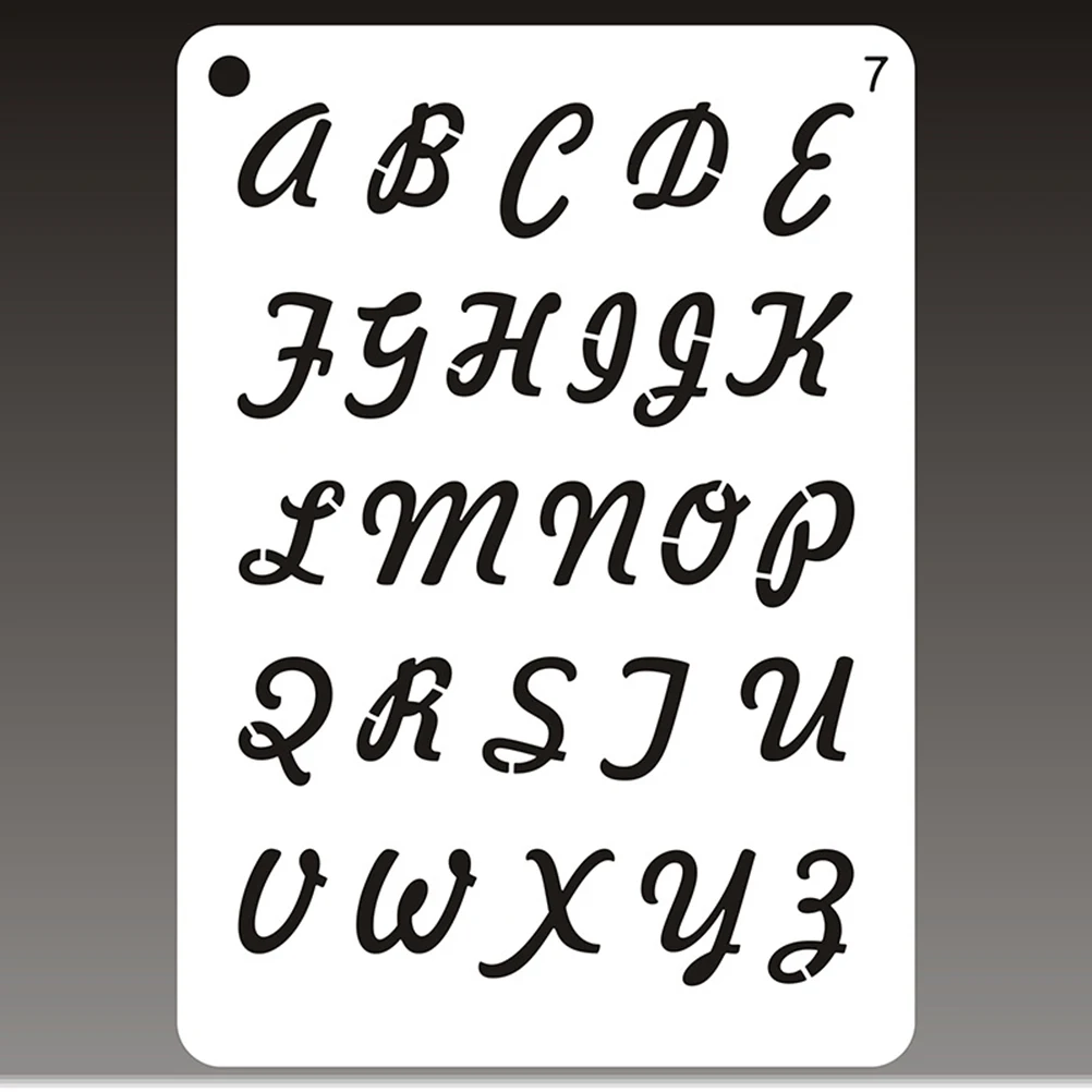 

8PCS DrawingStencilsLetterAlphabetNumberTemplates Reusable Waterproof CraftSupplies KidsSchoolProjects Painting