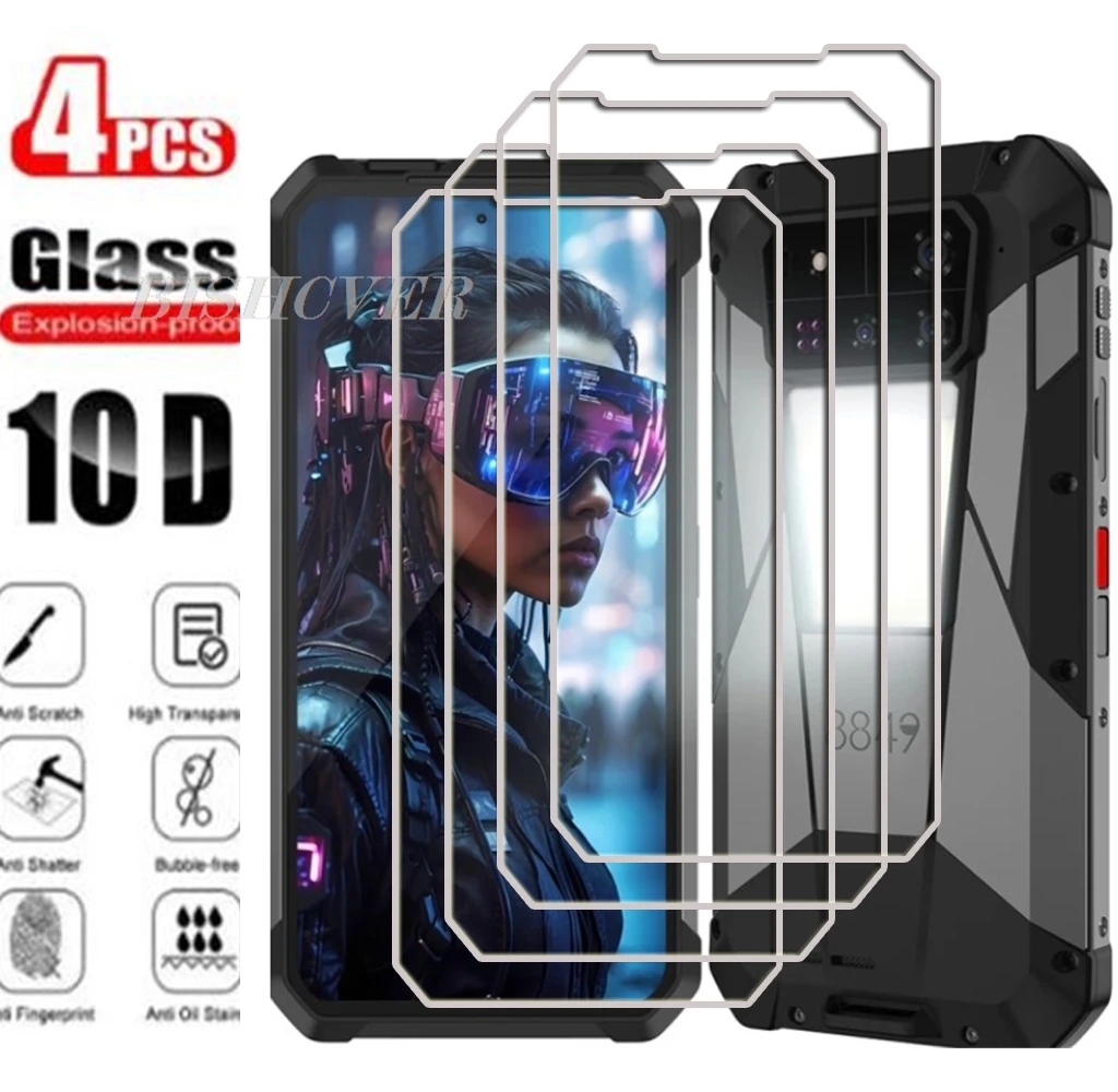 

4Pcs For Unihertz 8849 Tank 4 Pro Hike Tank4 Shark3 Shark 5G Tank3 3 Pro 3S 2 Tempered Glass Screen Protector Glass Film