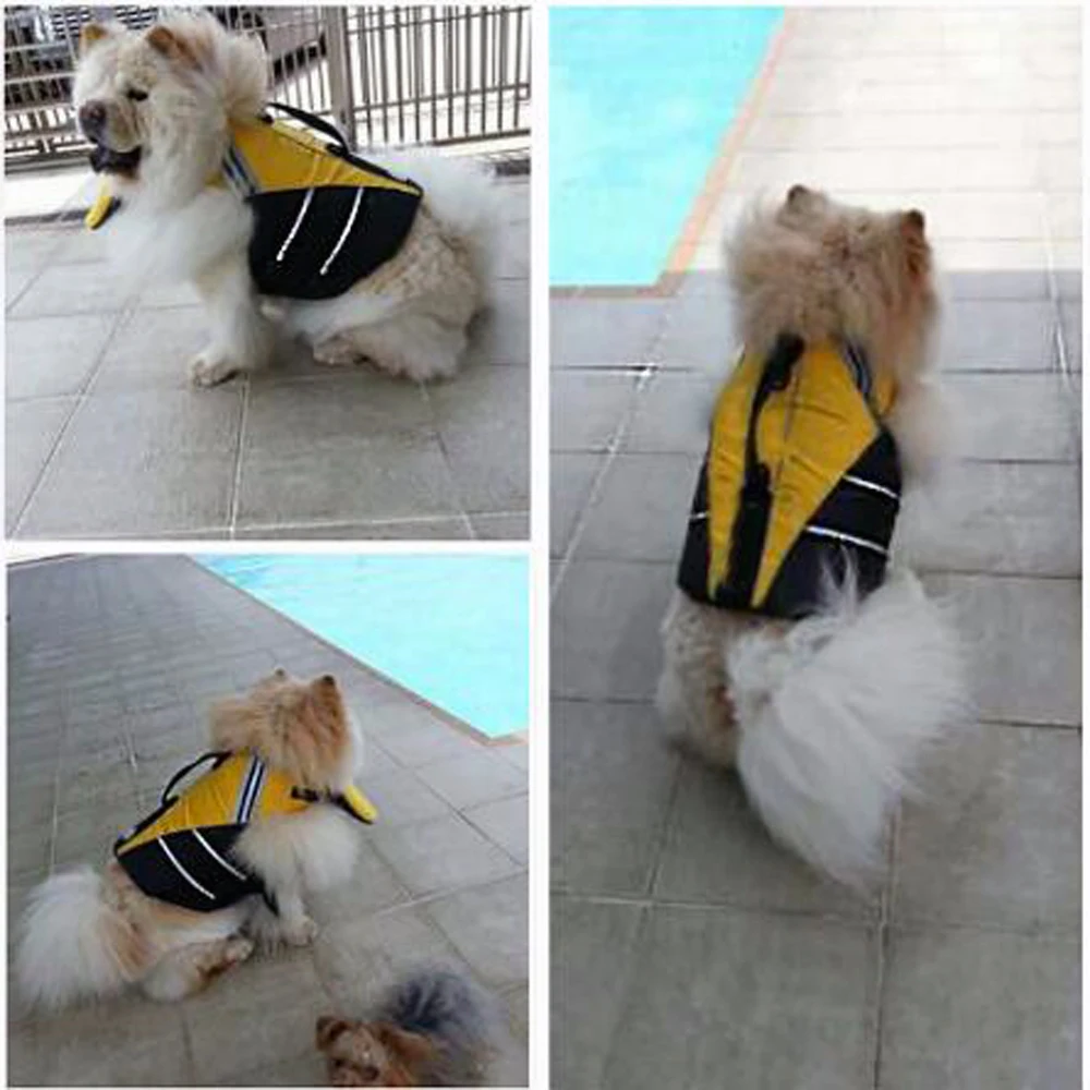 Reflektierende Hundeschwimmweste, Weste, abnehmbarer Nackenschwimmer, hoher Auftrieb, Schwimmkleidung für Hunde, Haustier-Sicherheits-Badeanzug für Hunde und Katzen – Detail 21