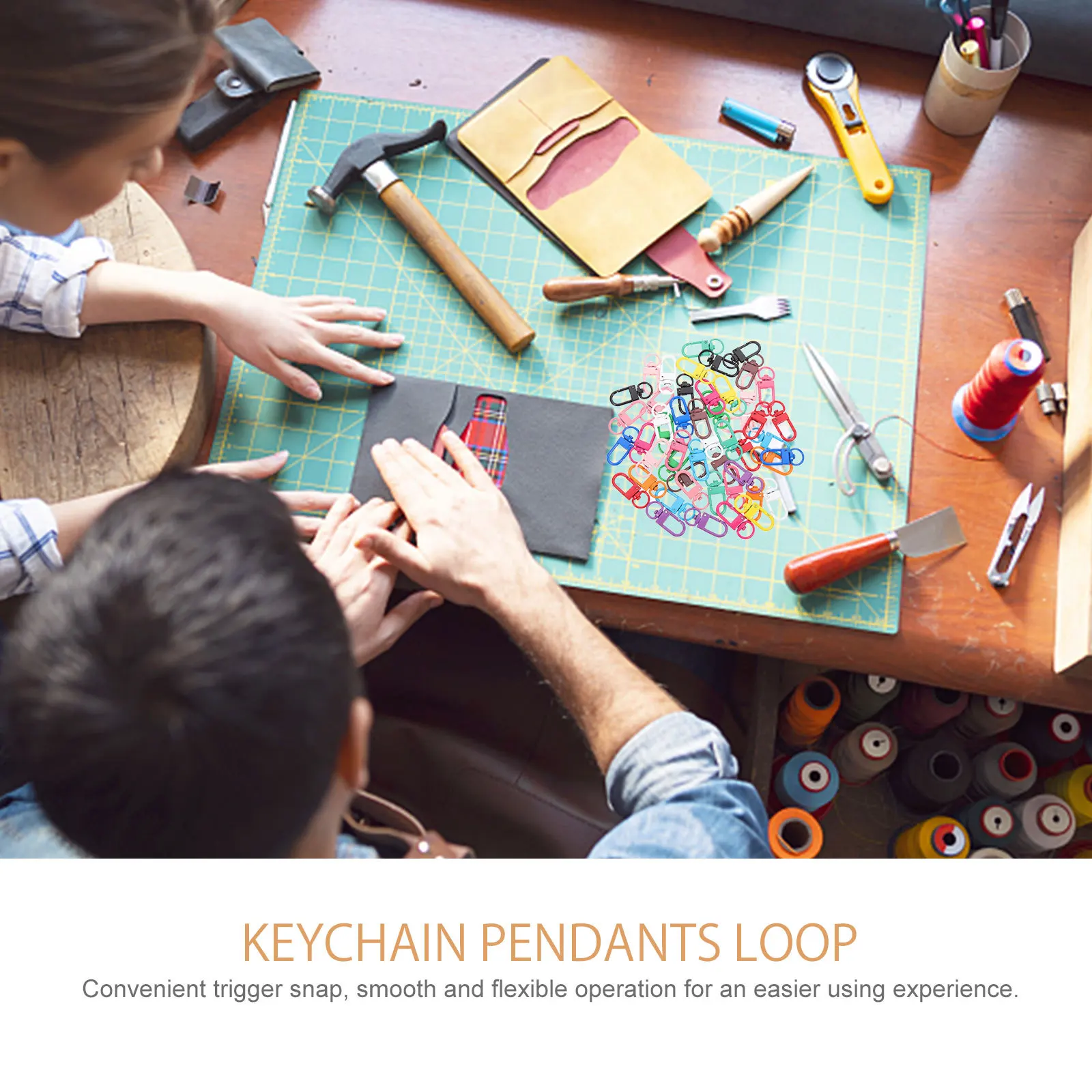 

50 шт., поворотные застежки из цинкового сплава, коготь омара, ремешок с карабинами, крючки для изготовления ювелирных изделий, принадлежности для ключей, разноцветный брелок с зажимом