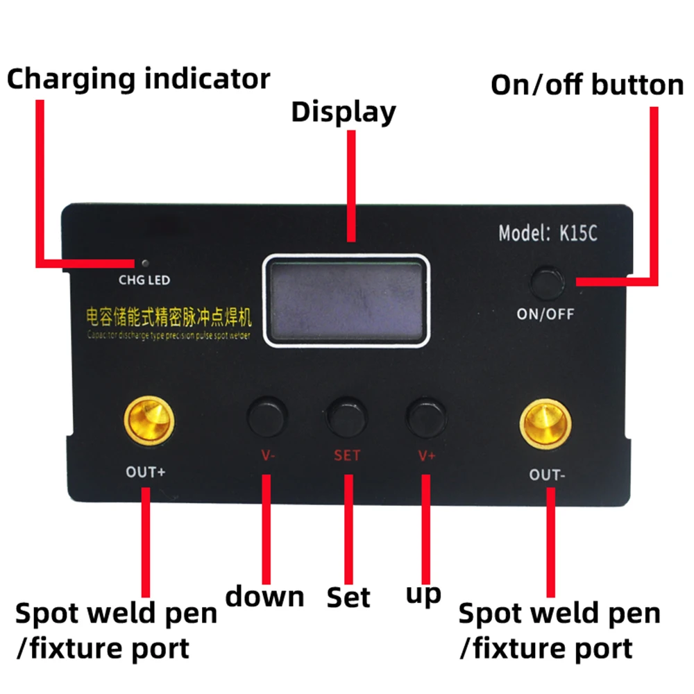 18650 Nickel Lithium Battery Spot Welder Portable Precision Dual Pulse Super Capacitor Energy Storage Spot Welding Machine