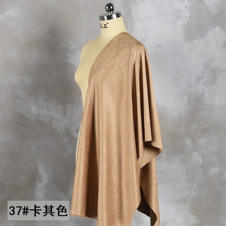 Thickening Double Sided Microfiber Suede Fabric Elastic Suede Material Matte Clothing Skirt Outerwear Decoration Sewing Fabric