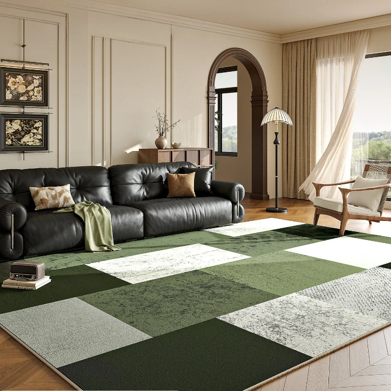 

Carpet for Living Room Creative Contrasting Color Checkered Print Bedroom Rug Fashion Art Home Decoration Coffee Table Floor Mat