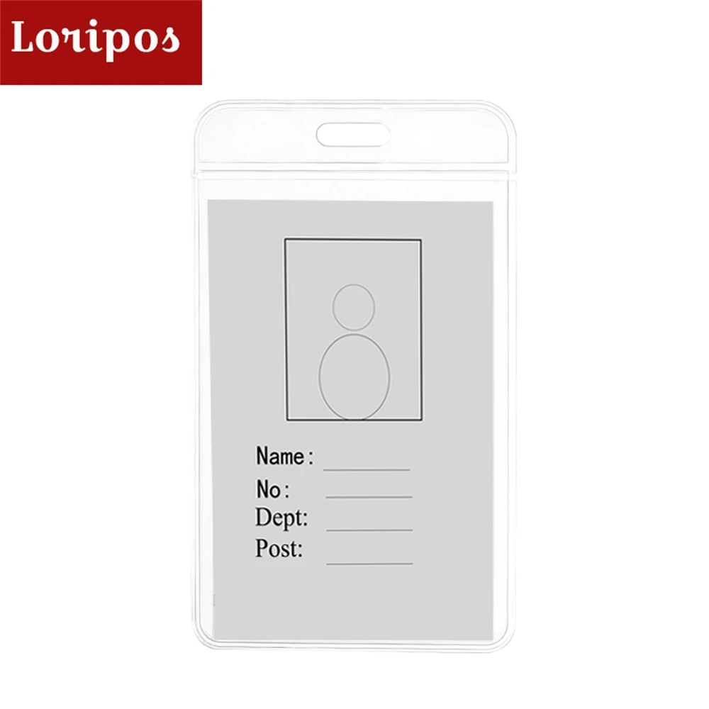 50pcs Business Name Card Holder Cover Student Worker Id Badge Card Frame Label Tag Card Display Badge Card Case Waterproof