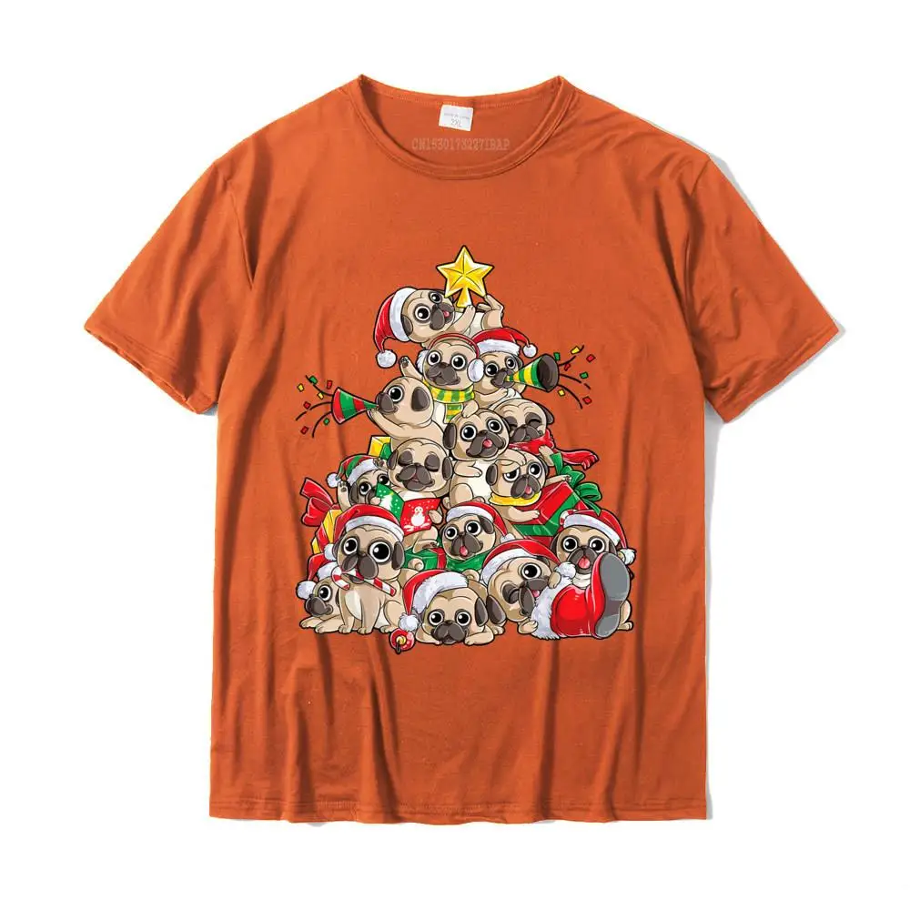 Pug Christmas Tree Dog Santa Merry Pugmas Xmas Gifts Boys T-Shirt T Shirt For Men Casual Tops Shirts Fashion Europe Cotton