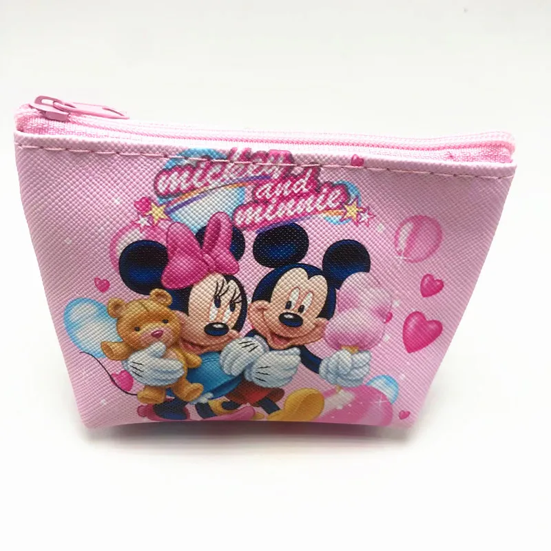 Dompet koin Disney Mickey Mouse untuk wanita, dompet koin kartun Minnie Mouse Portabel, tempat kartu ID, tas penyimpanan kunci Kawaii, hadiah