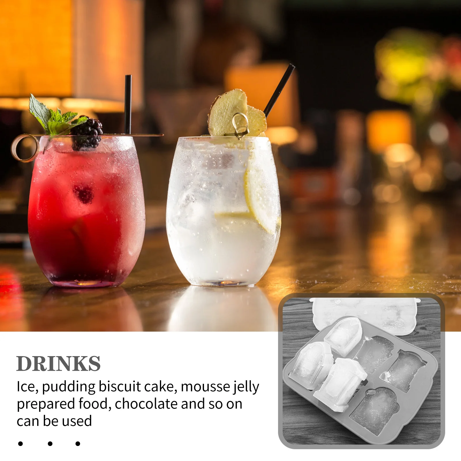 

Mold Halloween Tray Non-Stick Silicone Freezer Box Coffin Cube Tray Cube Silicone Ice Mold Molds