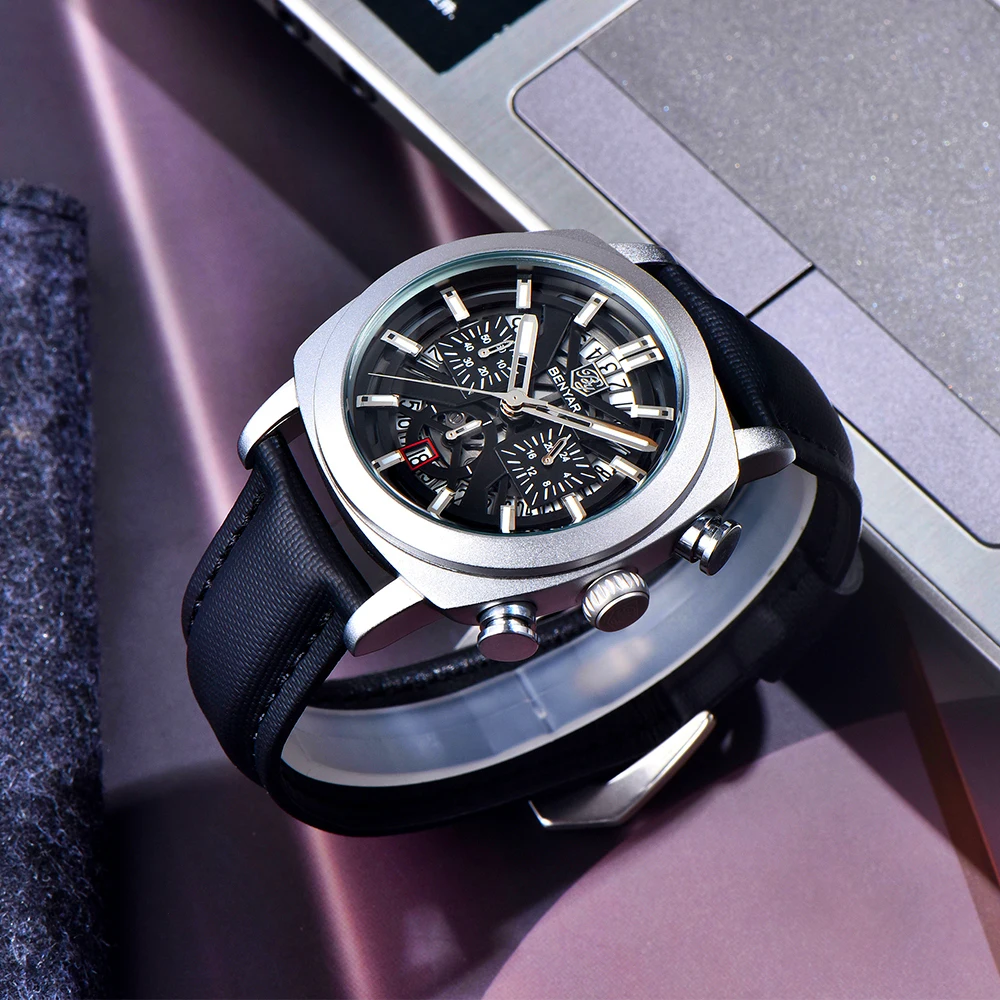 Men's Top Luxury Square Watch with Night Light