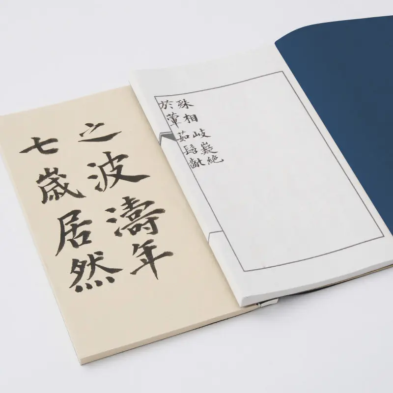 Antique Thread Bound Chinese Genealogy Book Half Raw Rice Paper Blank Calligraphy Notebook for Handwriting Account Keeping