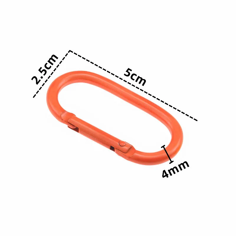 2-12Pcs Carabiner Clip Snap Hooks Spring Buckles Metal Split Rings Keyring For DIY Bag Handbag Strap Craft Accessories Making