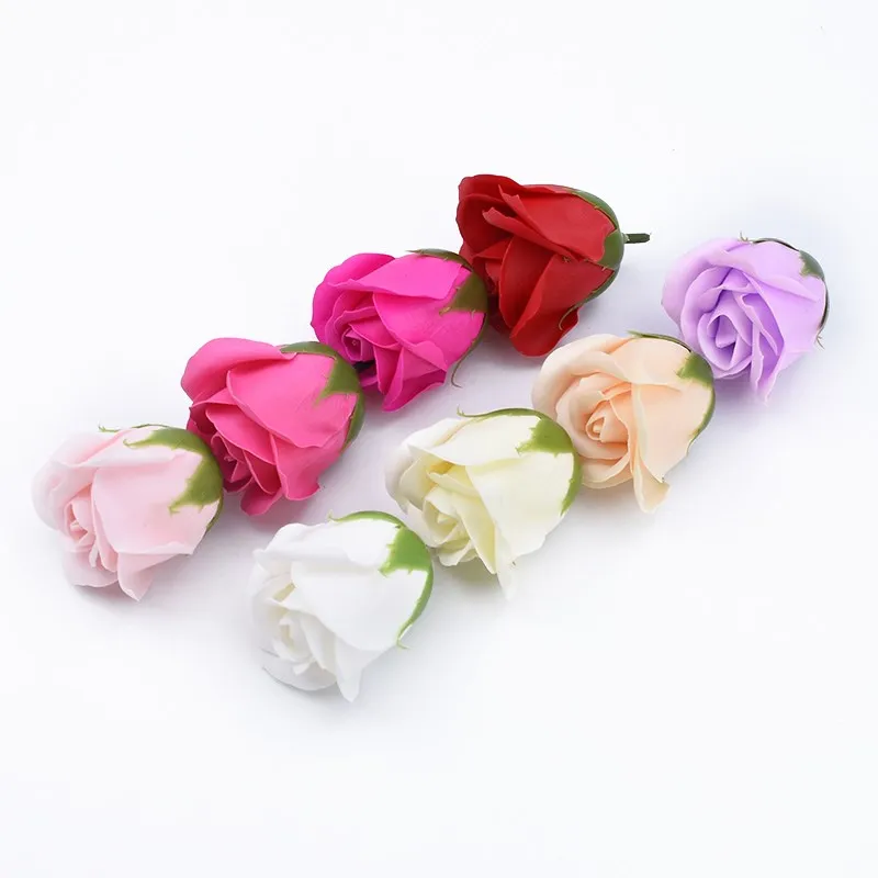 5/10 stücke Künstliche Seife Blume Bade Blätter Hochzeit Dekorative Braut Zubehör Freiheit Wohnkultur Teddybär von Rosen – Detail 2