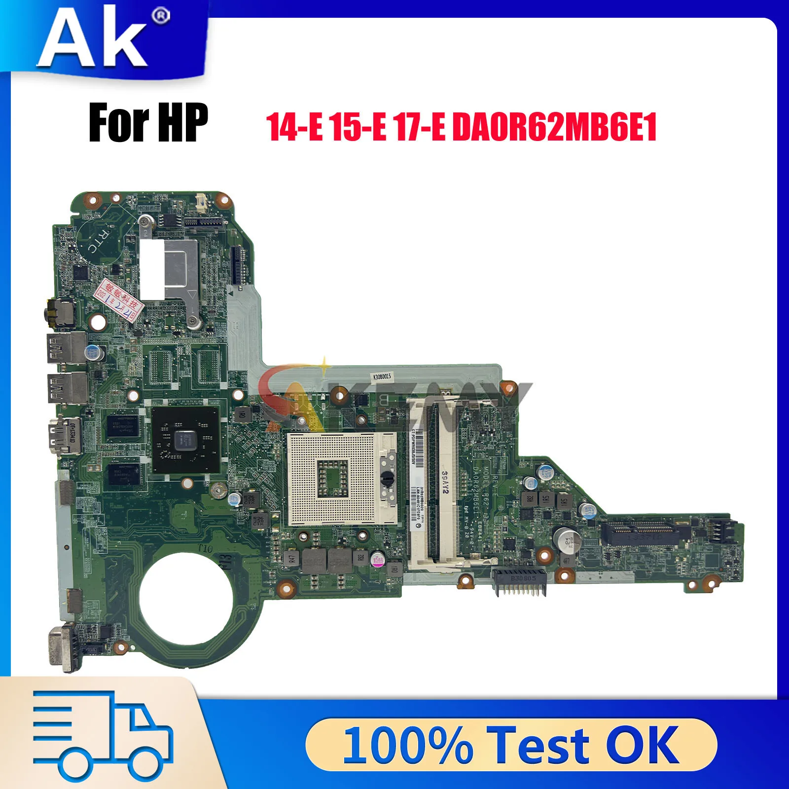 

DA0R62MB6E1 для ноутбука HP Pavilion 14-E 15-E 17-E, материнская плата с графическим процессором HD8670M HM76 713257-501 720459-001, 100% полностью протестировано