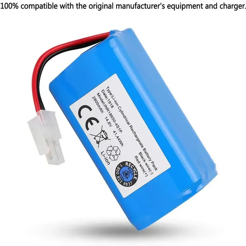 14.8V 2600mah 3500mah Lithium Battery For 14.4v ILIFE A4 A4s V7 A6 V7s Plus Robot Vacuum Cleaner ILife 4S1P Full Capacity