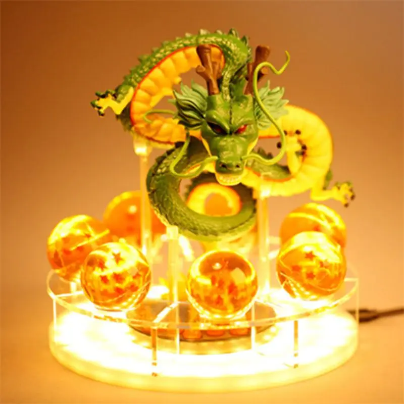 Dragon Ball Son Goku Animation periferiche Battle versione danneggiata Crystal LED Lamp comodino Desktop Ornament giocattolo creativo per ragazzi