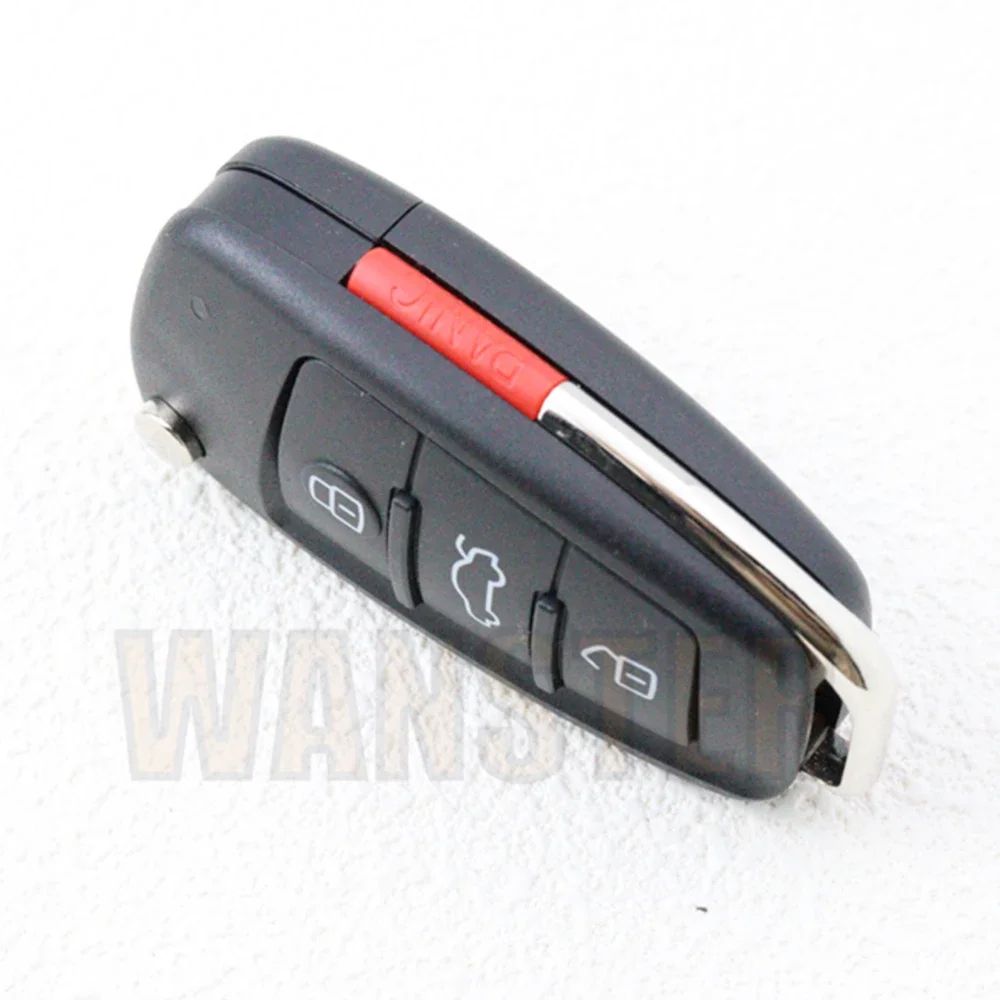 3 4 botton sostituisci Car Key Fob Shell Case Housing per Audi A1 A2 A3 A4 A8 2006 A6 A6L Q2 Q3 Q7 B7 S5 Allroad RS4 TT Flip Folding