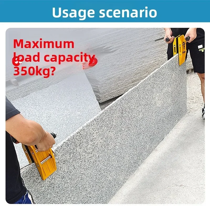 Two-person magic clamp for stone slab glass marble handling labor-saving lifting tool