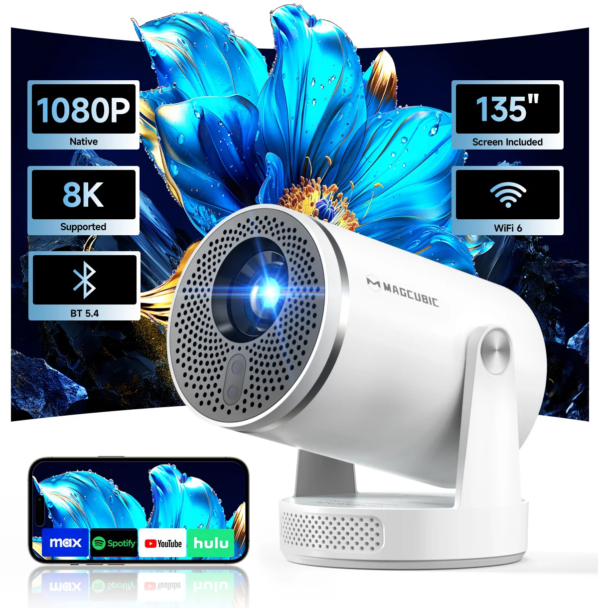 Home Improvement Videos - Magcubic HY320Pro Native 1080P Beam Autofocus