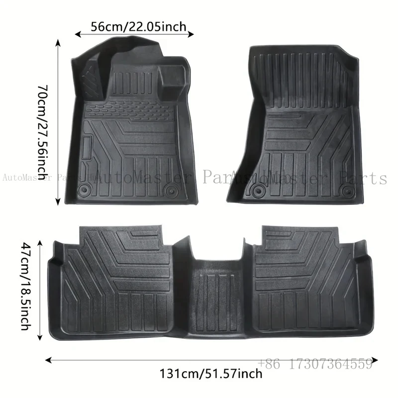 

All-Weather Car Floor Mats Universal Fit - Non-Toxic Anti-Skid Durable Auto Mats for 2019-2023