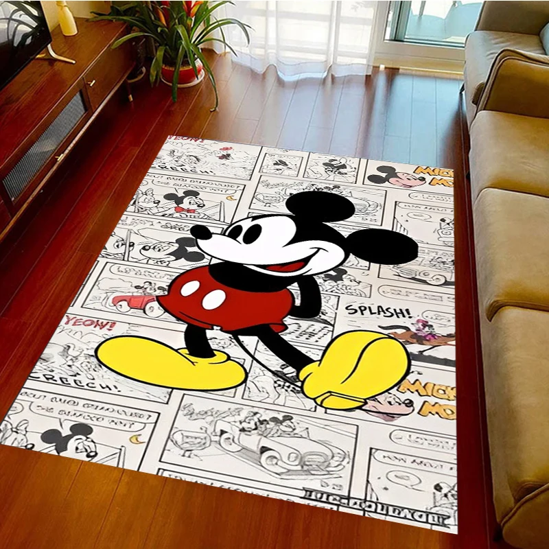 Disney Mickey Minnie 3D Printing Large Area Rugs Carpets for Home Living Room Bedroom Sofa Doormat Kids Floor Mat Gift Potdemiel