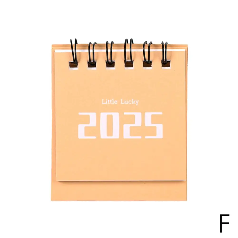 Inglês Cor Sólida Mini Calendário de Mesa, Memorando Diário Criativo, Decoração Estudo, Plano, Desktop, Escritório, A0U6, 2025