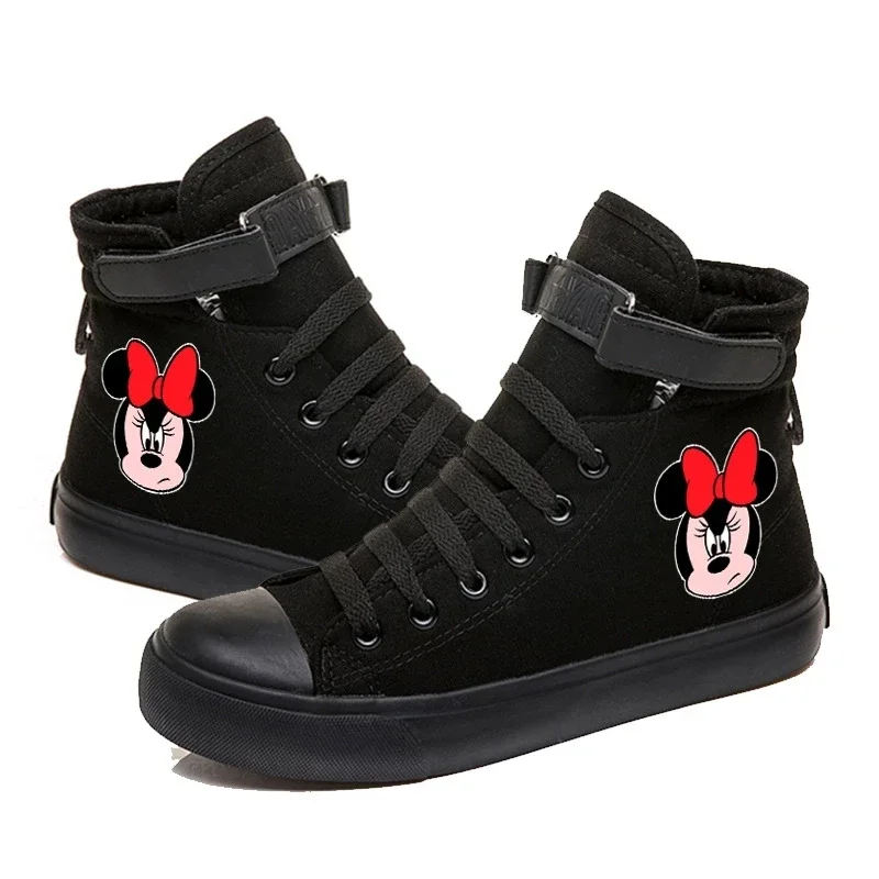 Disney Big Children Cartoon Minnie Mickey Mouse Soft Sole Casual Shoes Adult Men's Women's Sports Shoes Student Running Shoes