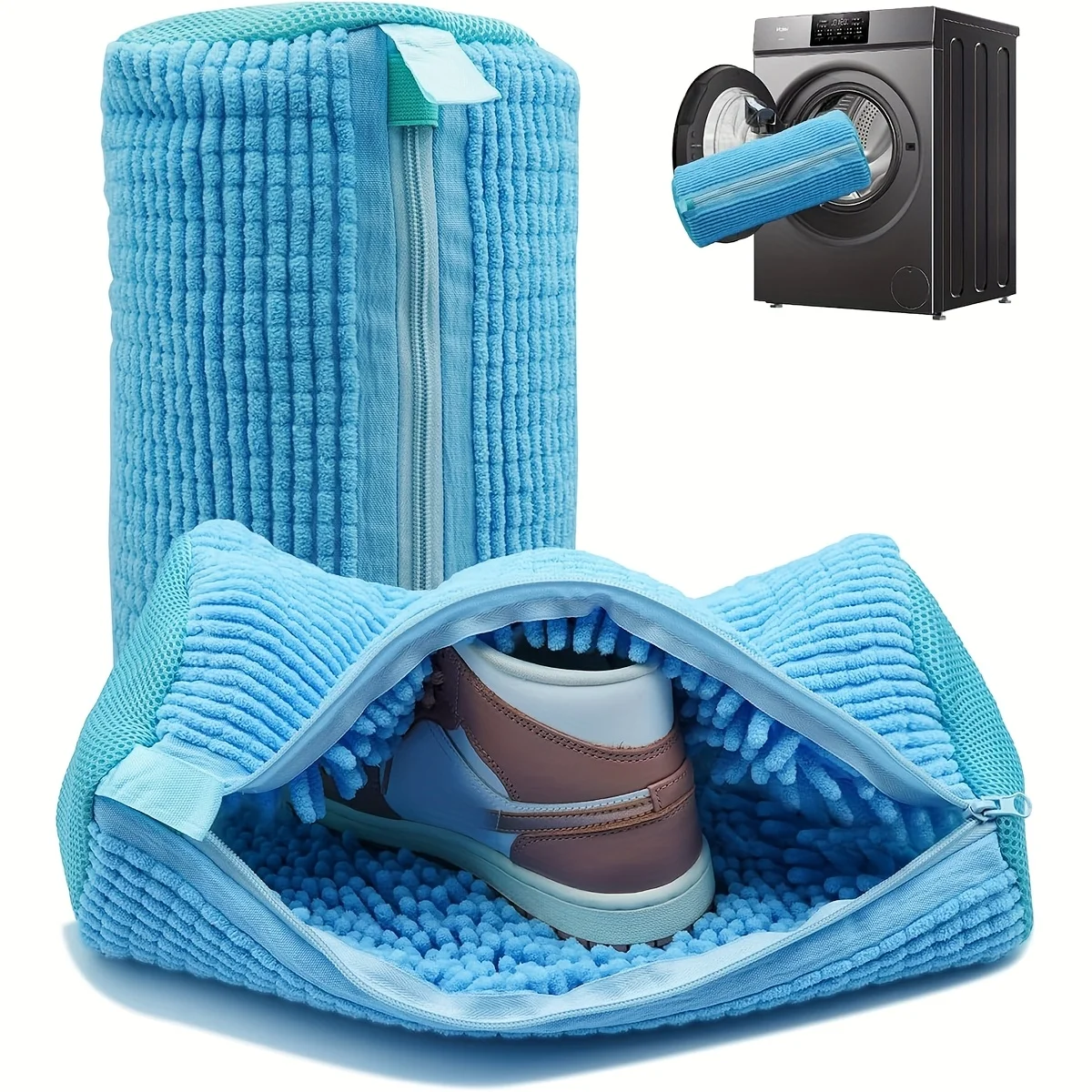 Delicate Laundry Bag for Shoes with Zipper, Reusable 5
