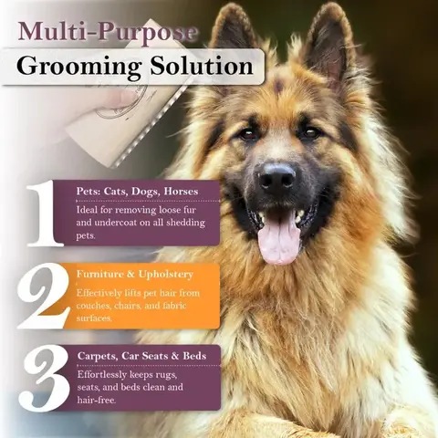 털갈이 및 손질을 위한 강아지 브러시, 짧고 긴 털을 가진 강아지를 위한 매끄러운 털 제거 도구, 길이 5인치, 무게 4온스