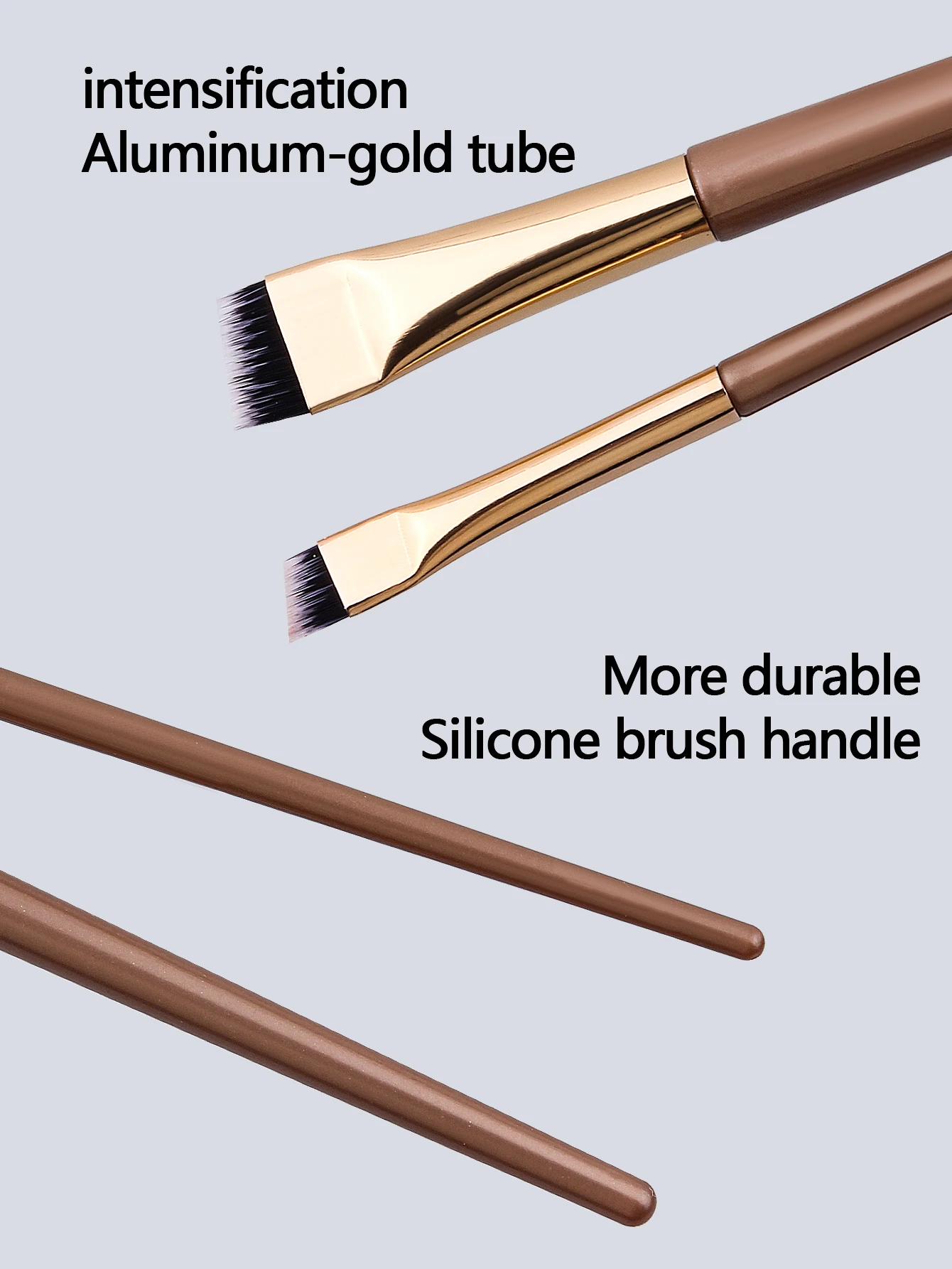แปรงอายไลเนอร์สำหรับมือใหม่ ปี 2025, แปรงเขียนคิ้วแบบแบนและเฉียงบางเฉียบ, อุปกรณ์แต่งตาสำหรับมืออาชีพ, แปรงแต่งหน้า 2 ชิ้น