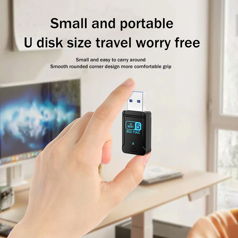 محول USB لاسلكي مزدوج النطاق واي فاي ، 1300Mbps ، بطاقة الشبكة ، 2.4GHz ، 5Ghz ، USB 3.0 ، سطح المكتب ، الكمبيوتر المحمول