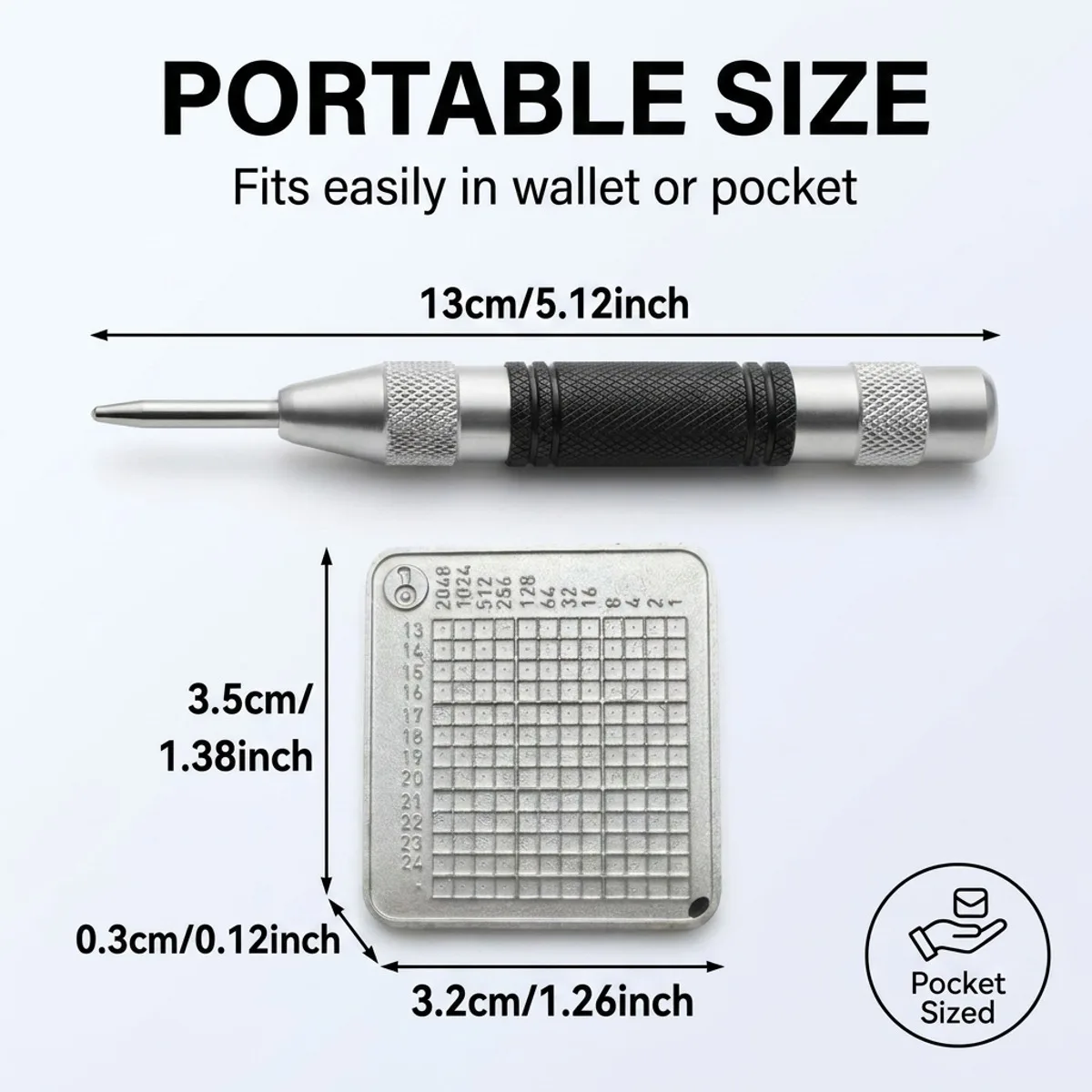 Three Different Sets of Pure Titanium Tools Suitable for Bitcoin Cryptocurrency Password Storage Compatible with All BIP39
