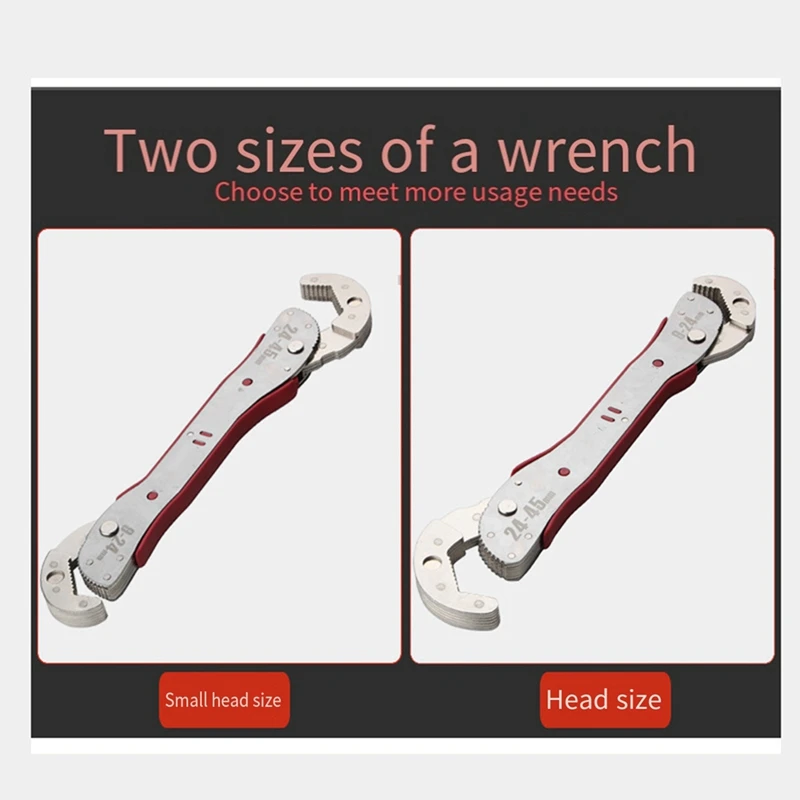 Universal Wrench Universal Multifunctional Wrench Quick Tube Pliers Dual-Purpose Open-Ended Adjustable Wrench Easy To Use